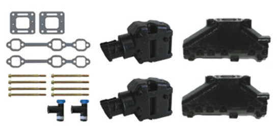 Mercruiser V6 Exhaust Manifold Kit 4" - JML