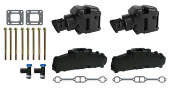 Mercruiser V8 Exhaust Manifold Kit 4" - JML