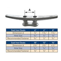 DE2806F - Cast Iron Cleats 15.2cm