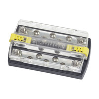 BLUE SEA DUALBUS PLUS 150A BUSBAR DUAL 5 WAY 2 STUD 1/4" BS-2722