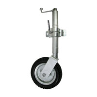 Jockey Wheel - Swing-Away & Fixed 250mm Rubber Wheel