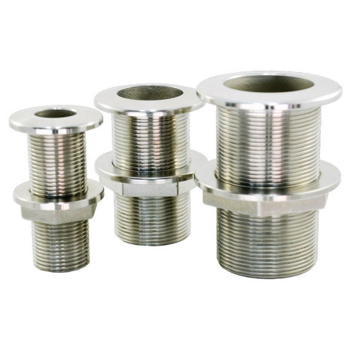 Long Reach Through Hull Skin Fitting SS2205 - 1" AS-TH-SF-LR-100A