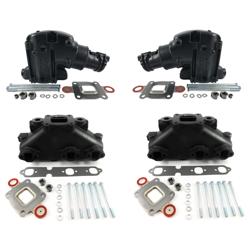 Mercruiser V6 Dry Joint Exhaust Kit - 8" Elbows