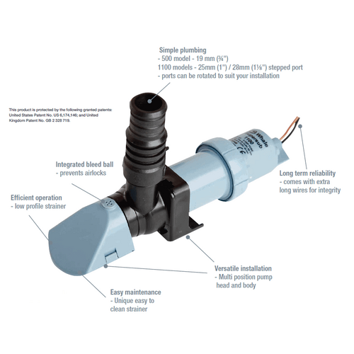 Whale Supersub Bilge Pump - 500 12V SS5012 - 131654