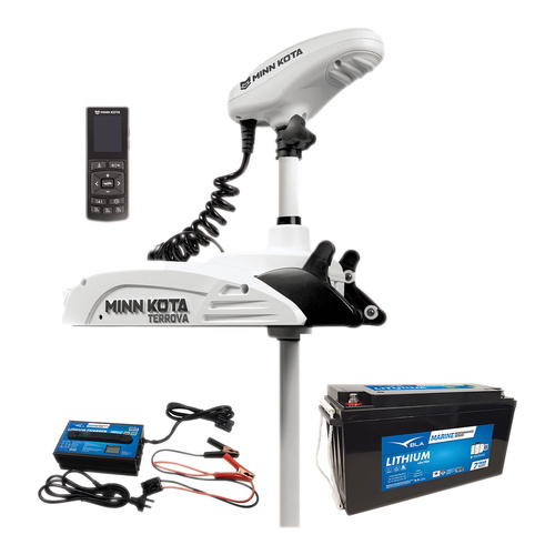 Minn Kota Riptide Terrova 60" 80Lb 24V/100AH Lithium Battery & Charger Pack - 604113LP100