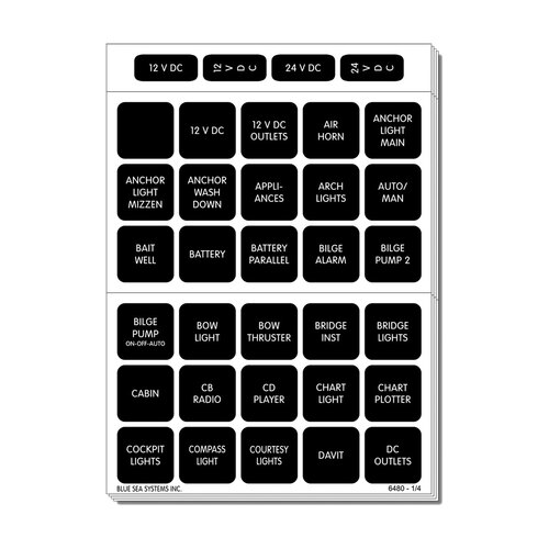 Blue Sea Systems Square Format Labels BS-4217