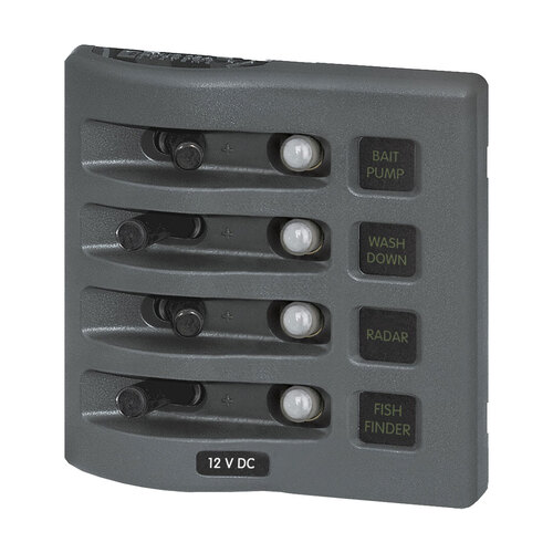 Blue Sea Systems WeatherDeck Switch Panel - Circuit Breaker BS-4374