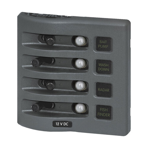 Blue Sea Systems WeatherDeck Switch Panel - Circuit Breaker BS-4376