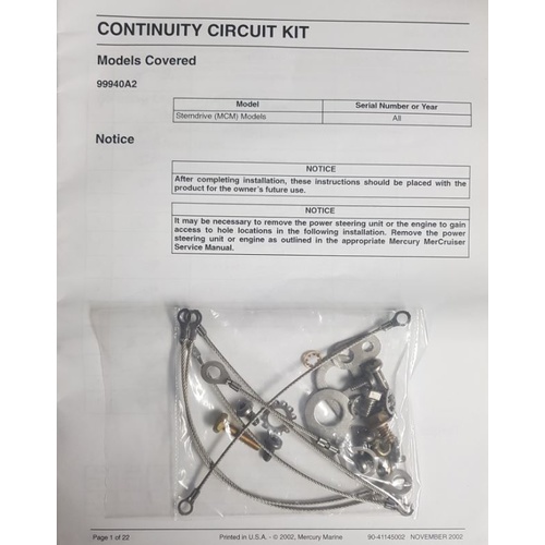 Mercruiser Continuity Circuit Kit 99940A2