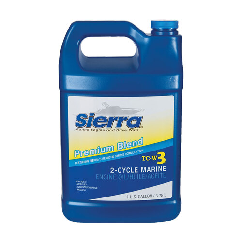 Sierra Marine Outboard 2-Stroke Engine Oil - Premium "Blue" TC-W3 S18-9500-3